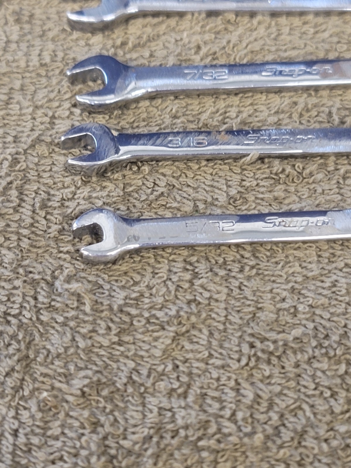 Snap on Short OEX OXI Combination Wrench Set Sae 11/16 5/8 9/16 1/2 3/8 1/4 5/32