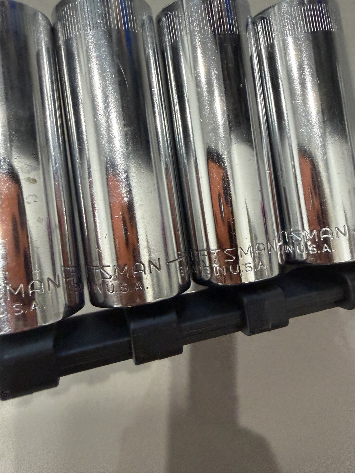 Vintage Craftsman 3/8″ Drive Metric Deep Socket Set 9mm – 19mm 6 Pt G Series