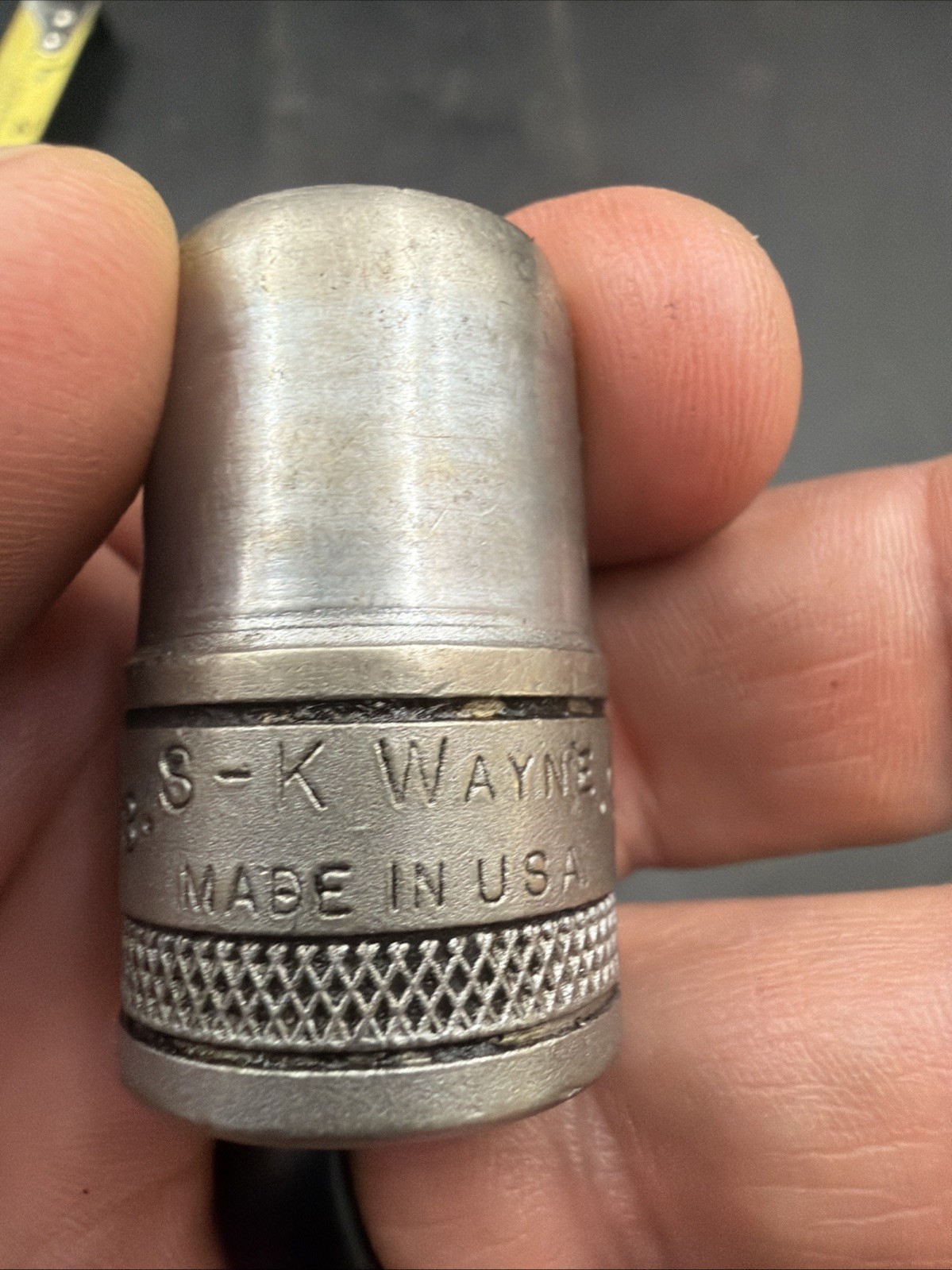 S-K Wayne 40118 1/2” Drive 6 Point 9/16” SAE Shallow Socket Vtg USA