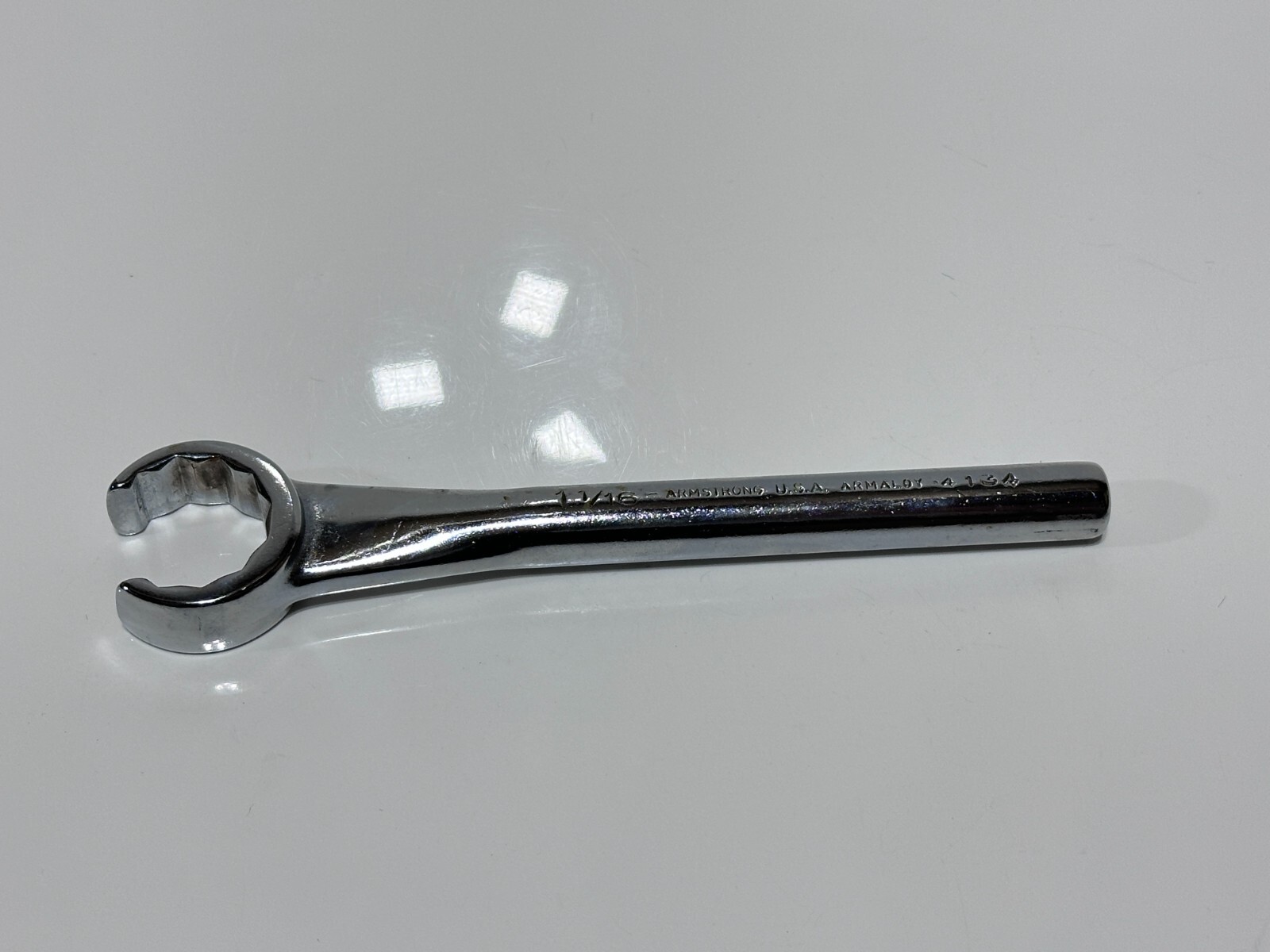 NOS Armstrong Tools USA 4134 SAE 1-1/6″ Single Line Flare Nut Wrench, 12 Point