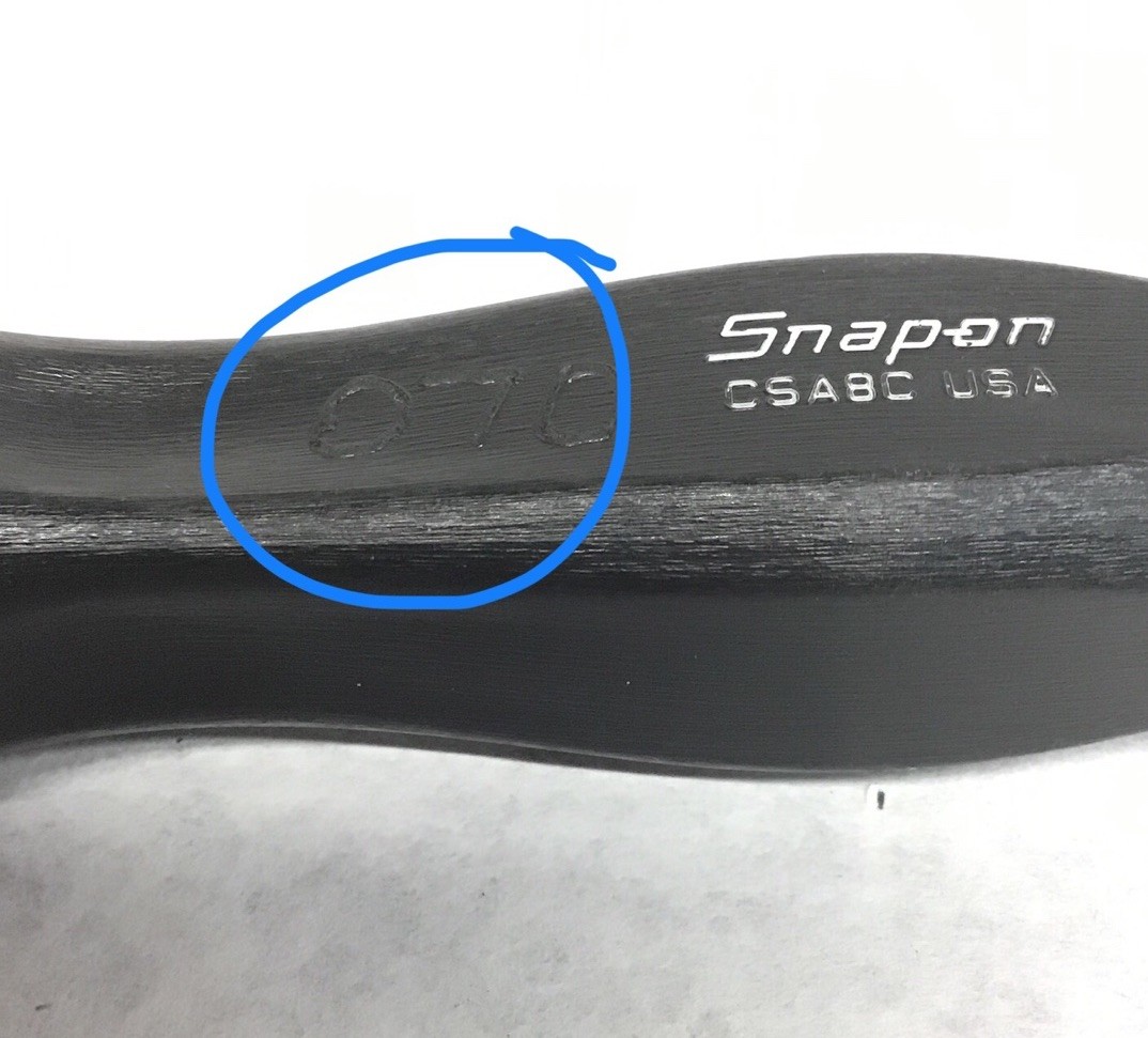 Snap On CSA8C Rigid Carbon Scraper Black Hard Handle Made in USA Has Marks