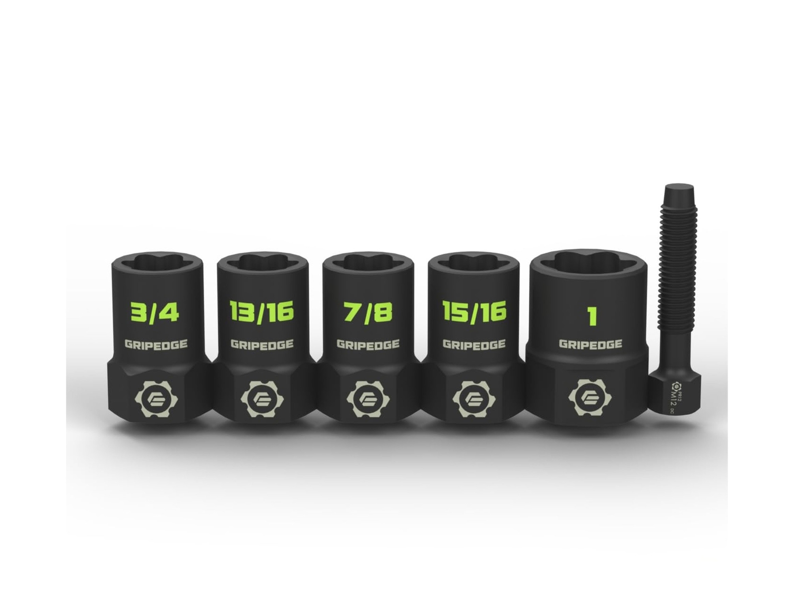 GRIPEDGE Tools | 5-PC – 1/2» Drive SAE RPT Socket Extractor Set | Sizes 3
