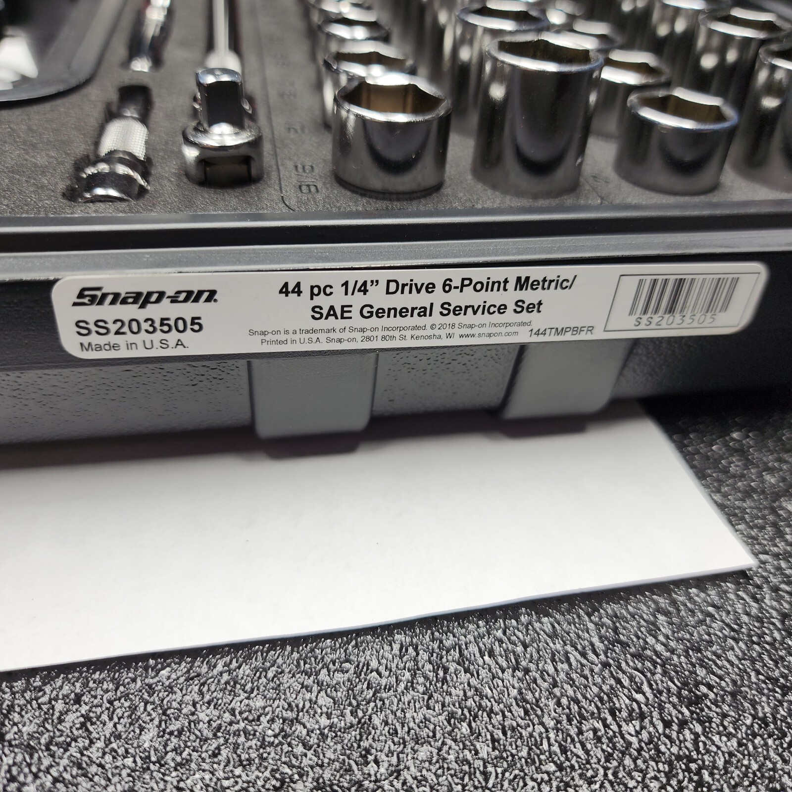 Snap-on Tools USA NEW 44pc 1/4″ Drive General Service Foam Set 144TMPBFR