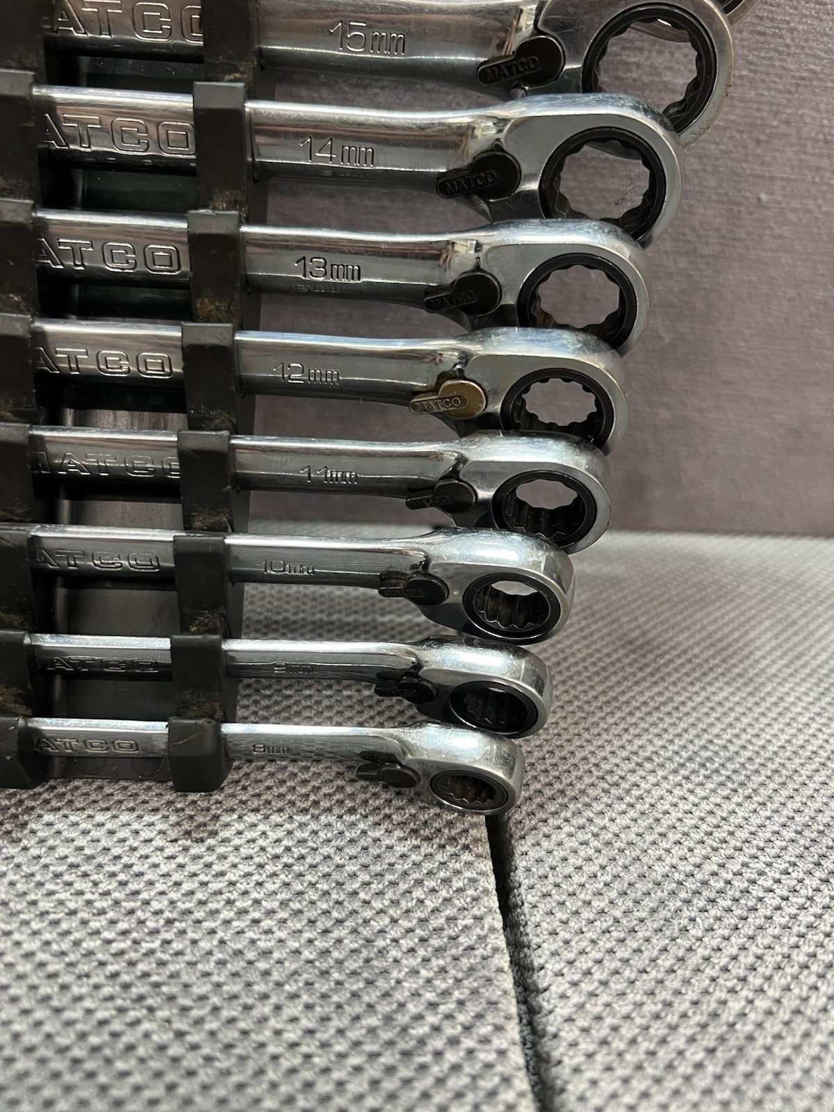 Matco Tools S7GRCM12 Ratcheting Wrench Set Metric 12 Pc