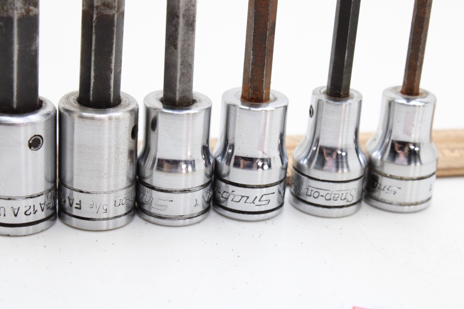 Snap-On FA 4.5A-FA12A 9/64″-3/8″ 6 Piece 3/8” Drive Hex/Allen Socket Driver Set