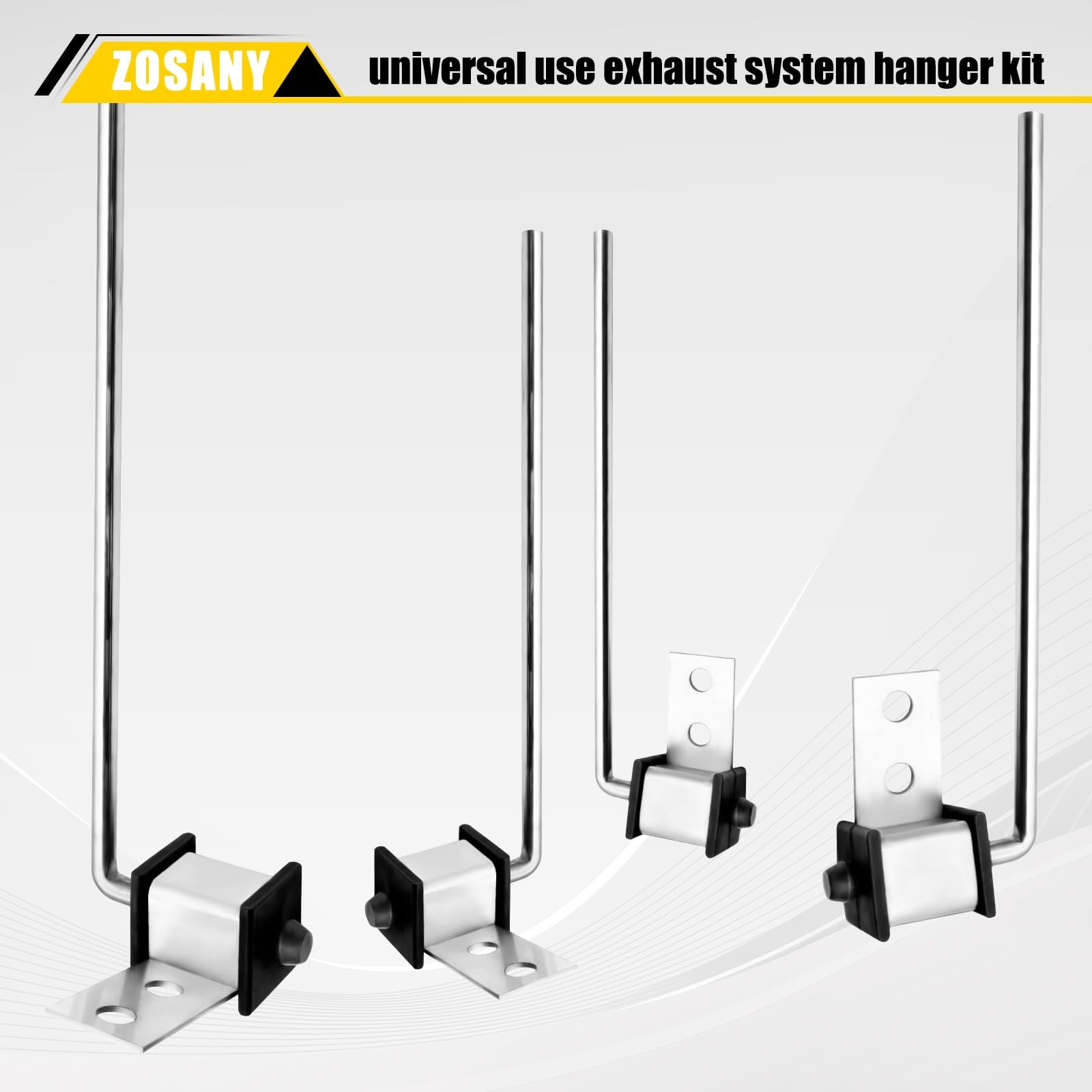 4 Pack Stainless Steel Universal Exhaust Hanger Rod Weld On Bracket, 3/8″ Rod…