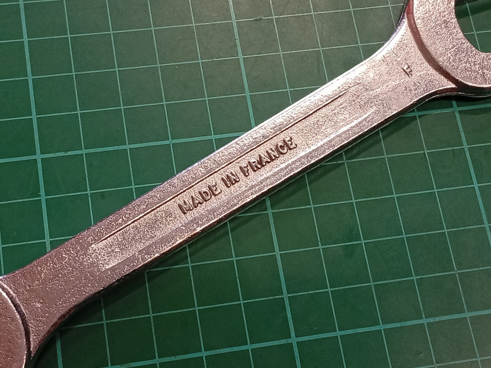 Vintage Renault Tool Kit 14mm x 17mm Open Ended Spanner, Made In France