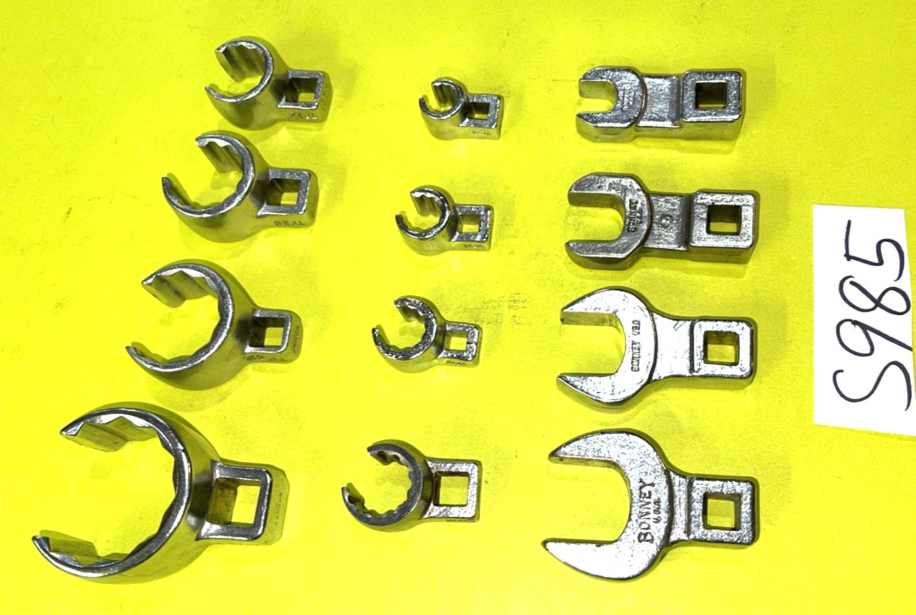 BONNEY TOOLS VINTAGE 12 PIECE MULTI DRIVE VARIOUS TYPES OF CROWFOOT WRENCHES