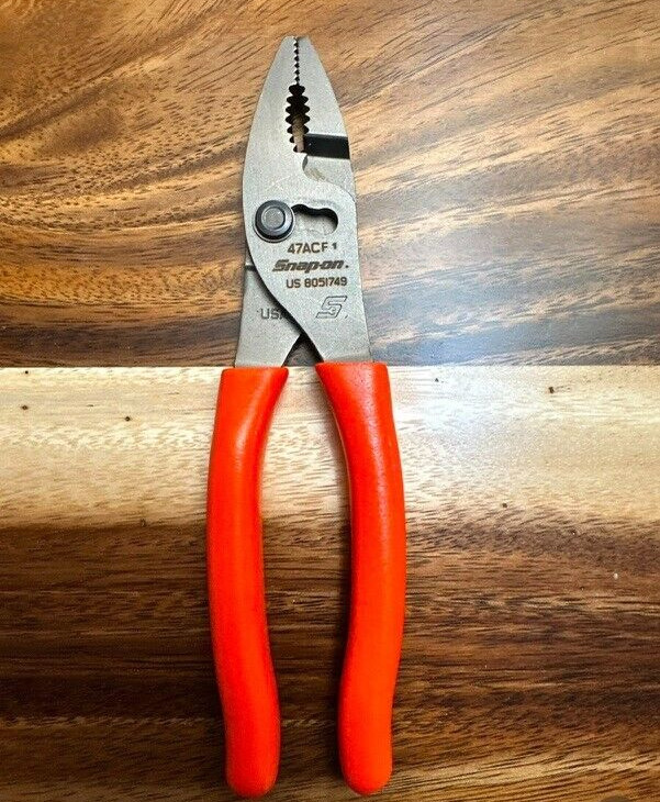 *NEW & UNUSED* Snap On 47ACF ORANGE – Combo Slip Joint Pliers FREE SHIP