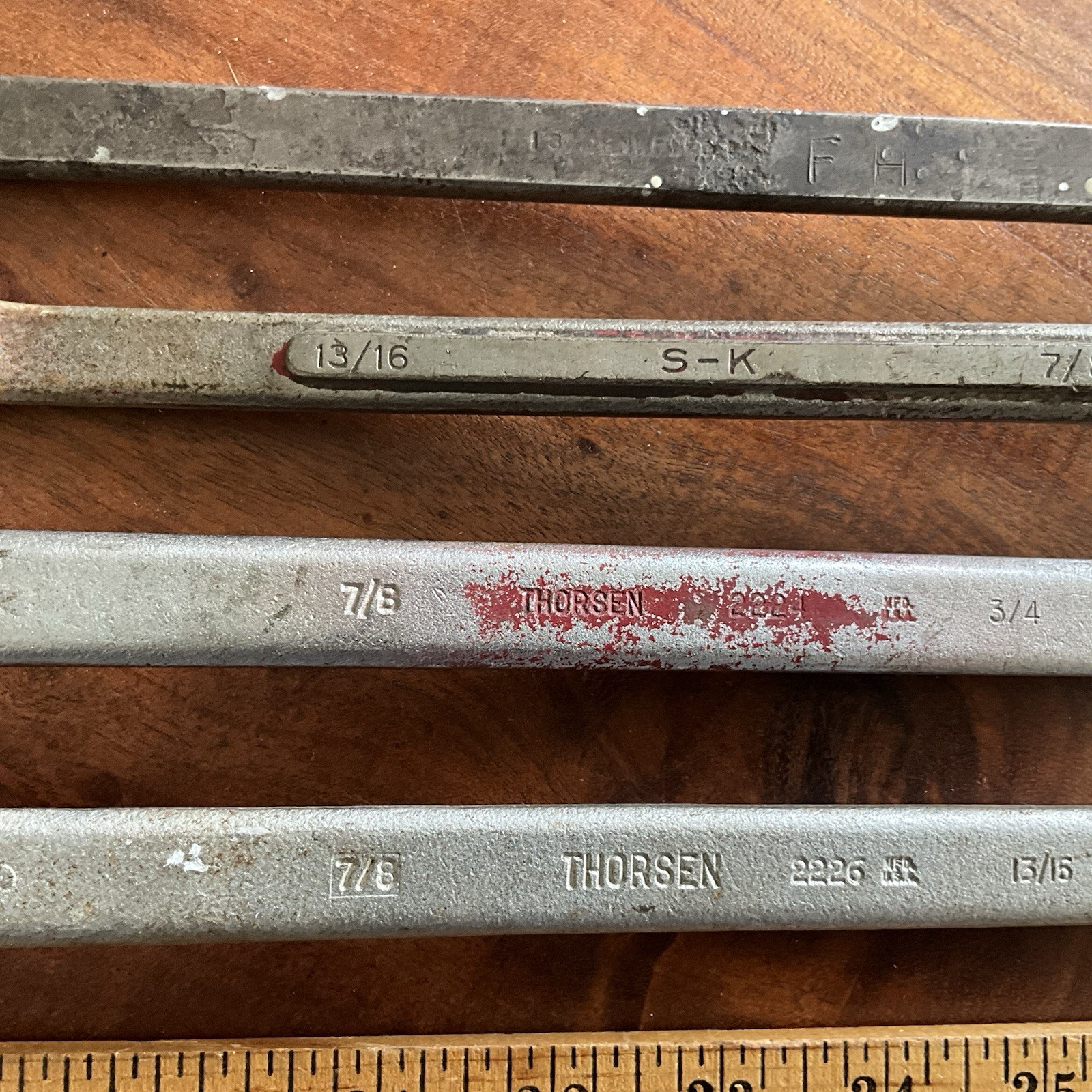 Vintage 4pc SAE Deep Offset Box End Wrench Set Made in USA
