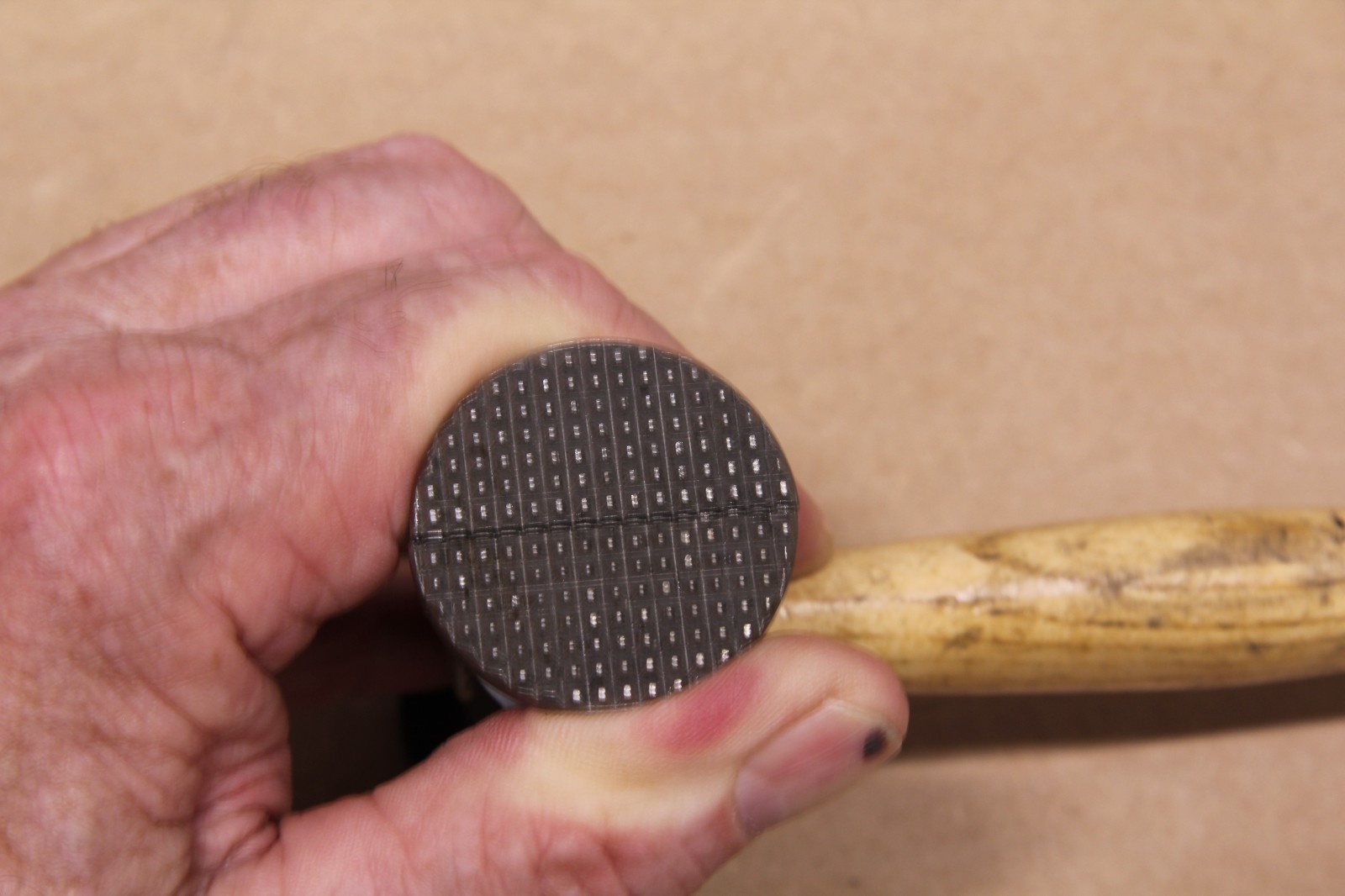 TORNAX Austria Mechanical Shrinking Hammer Round Waffle Auto Body Round Smooth