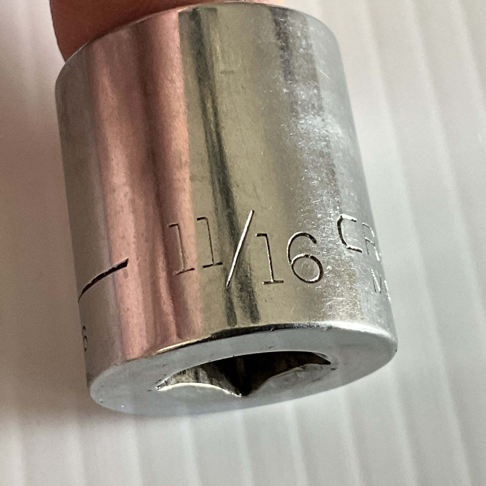 Vintage Craftsman 11/16″ Shallow Socket 3/8″ Drive Model G 44336 USA 12 Point