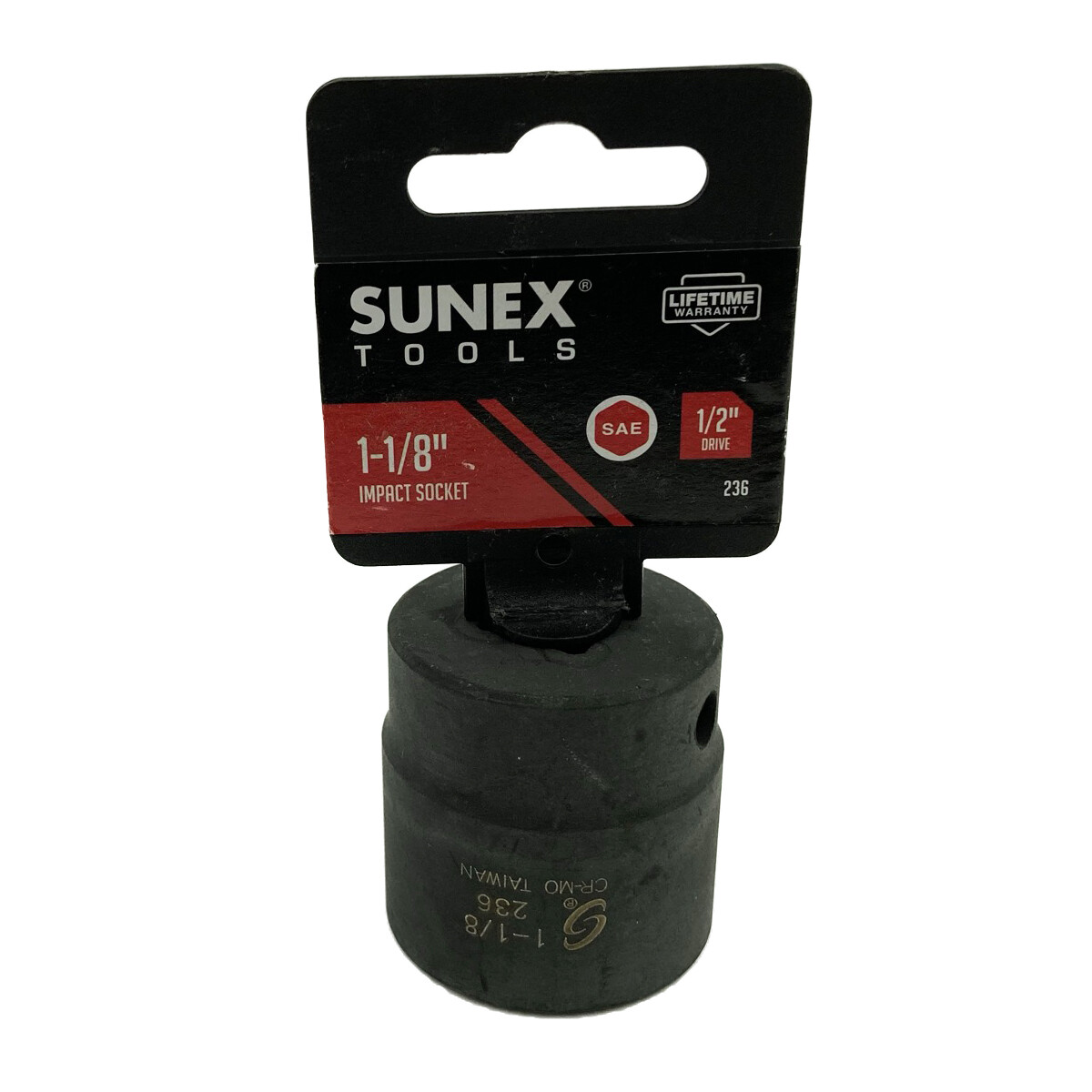 Sunex 236 1/2in Drive 6 Point 1-1/8in Impact Socket New Quality Tool
