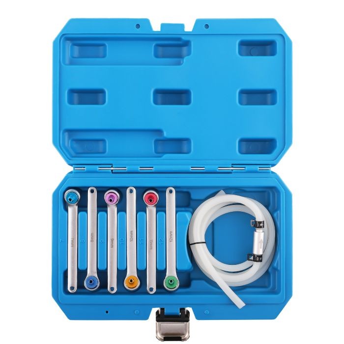 7Pc Brake Clutch Oil Bleeder Bleed Extractor Wrench Kit 12 Point Socket 7 – 12mm