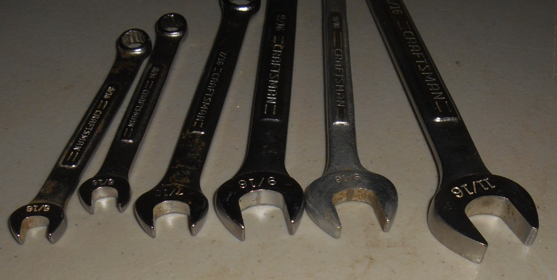 Lot of 9 Craftsman Wrenches VA – V – VV Series All Forged In USA