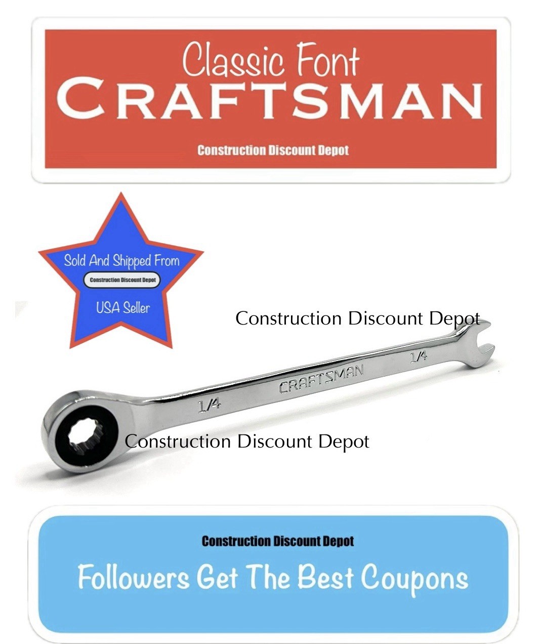 Craftsman 12 Point Ratcheting Combination Wrench 1/4″ In. 39230