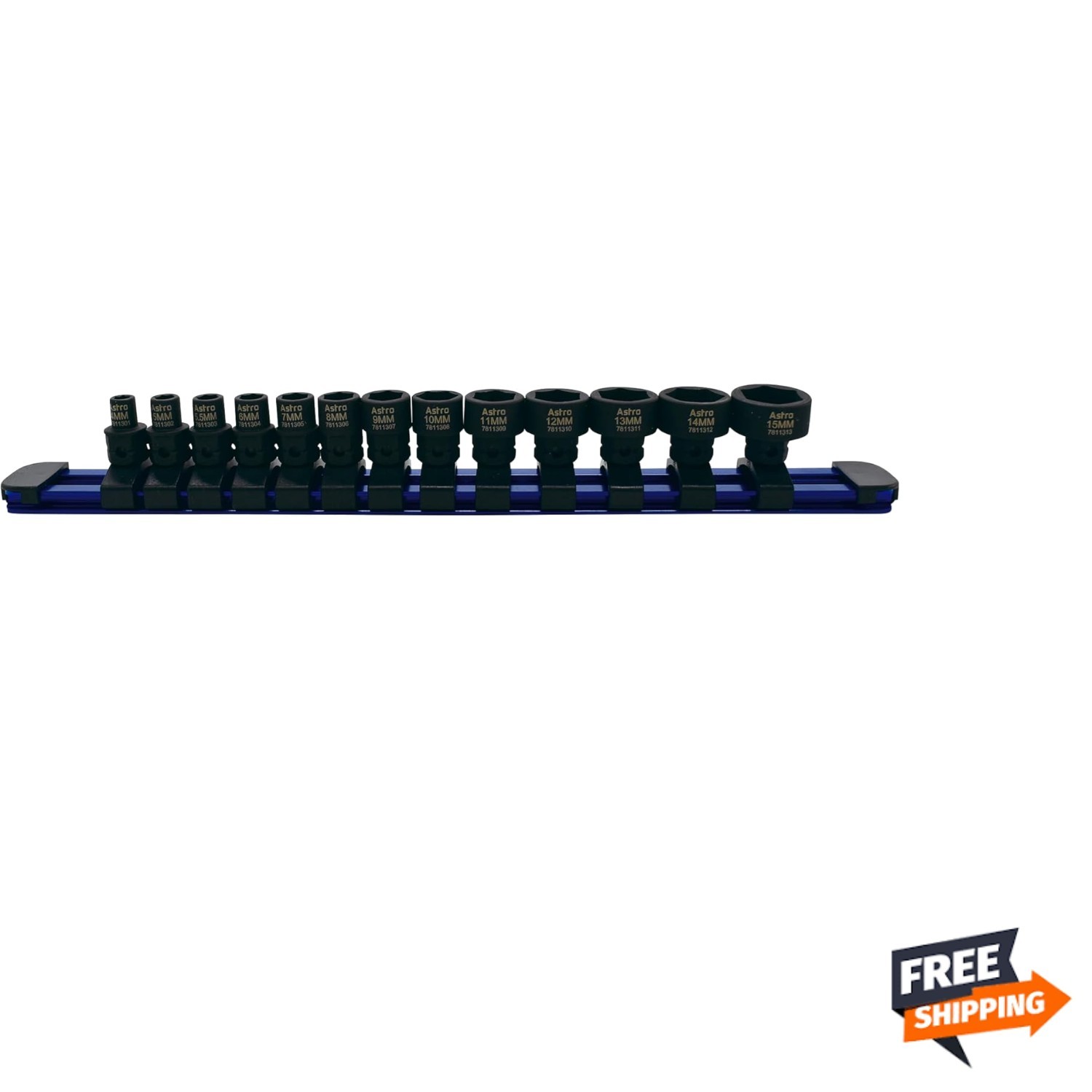 Versatile 13-Piece 1/4″ Drive Low Profile Nano Impact Sockets – Durable Steel