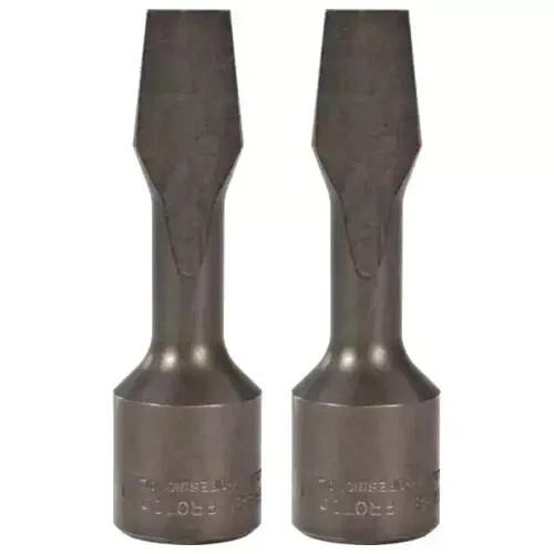 NEW 2-Pack PROTO J5408A Slotted Screwdriver Bit Socket 1/2″ Drive Factory Sealed