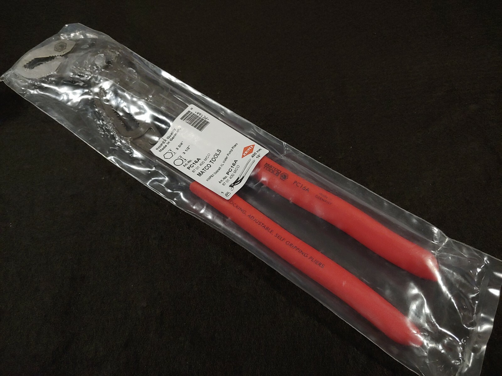 Matco Tools 16″ Knipex Cobra Pliers – SEALED