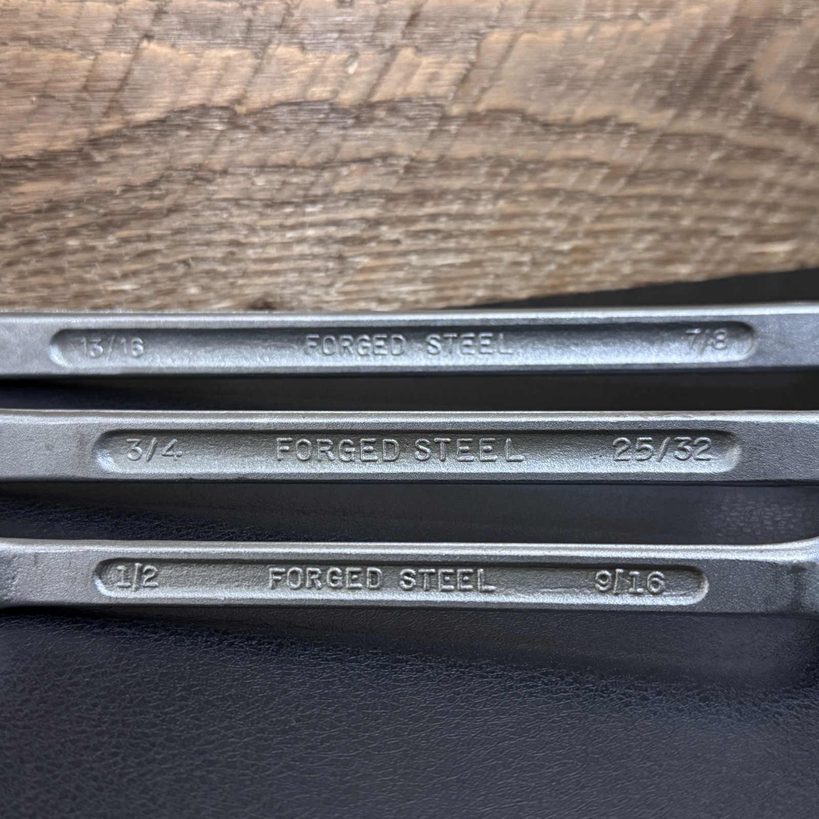 Vintage TRU-FIT 12PT Offset Box End Wrench Set 3-pc Forged Steel 1/2″ – 7/8″ USA