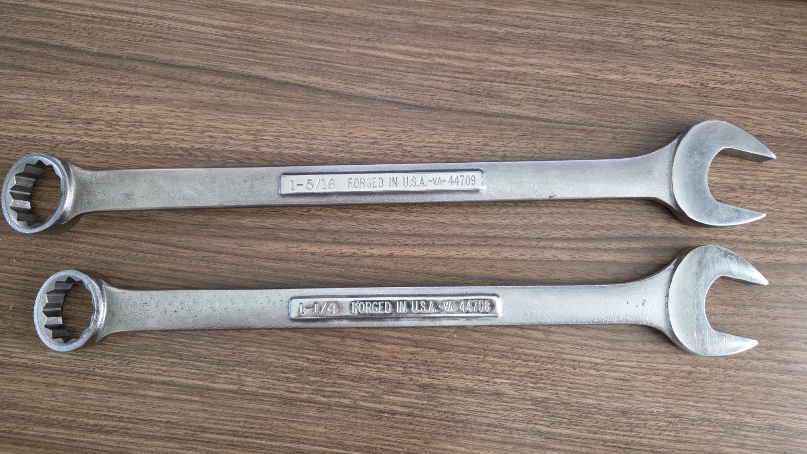 Craftsman 1-5/16 & 1-1/4 Open/Closed Ended Wrenches VA-44709 & VA-44708
