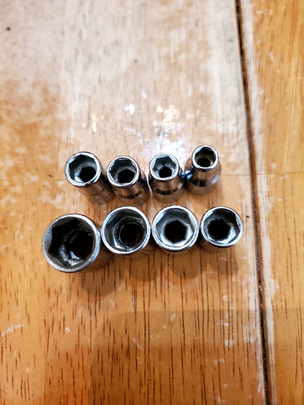 Snap On 1/4 Drive 3/16-7/16 6PT Shallow Sockets V Series Lot Of 8