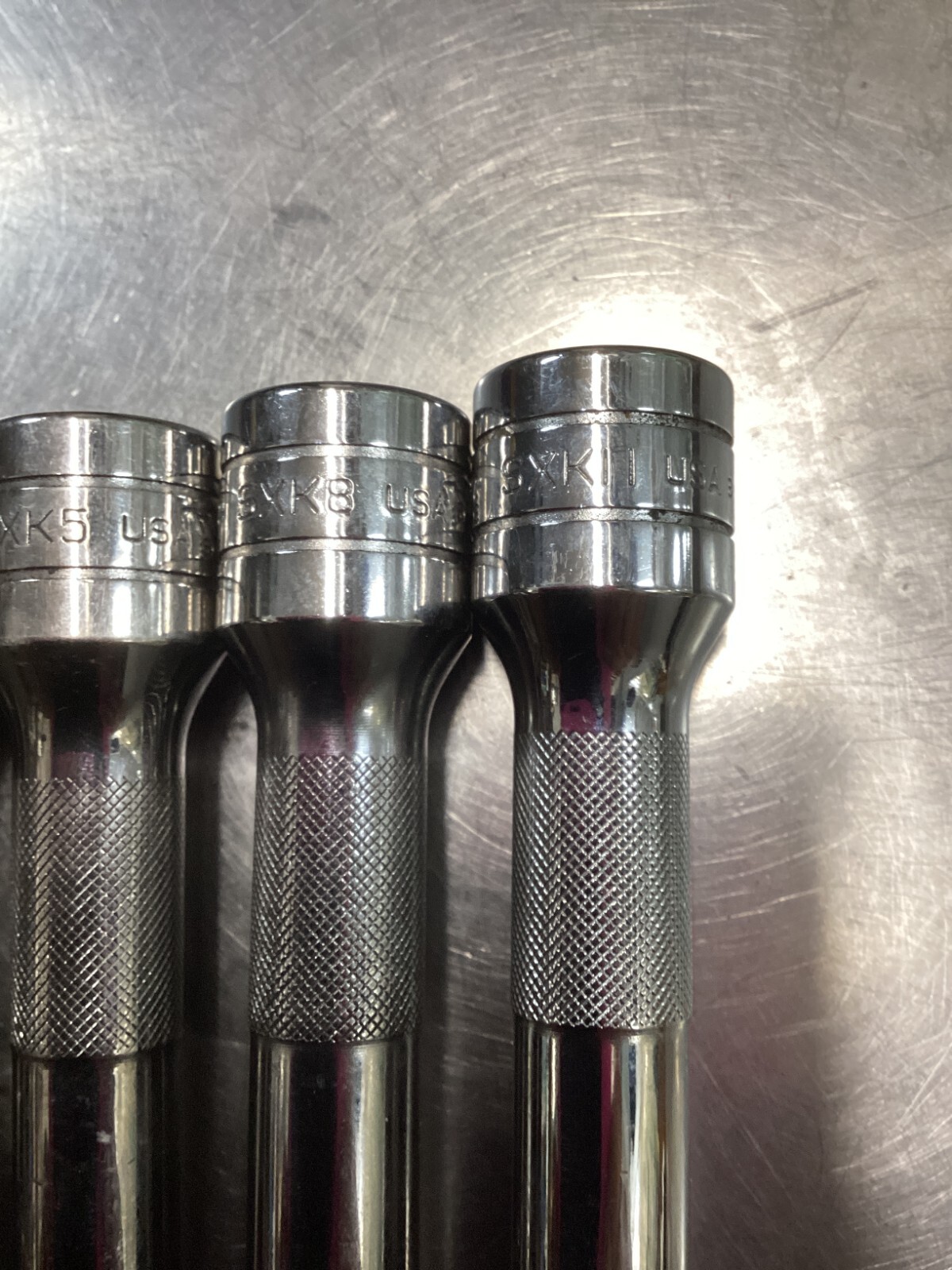 Set of 6 Pcs Snap-on Tools 3/8″ Drive Friction Ball Extension Set Chrome Finish