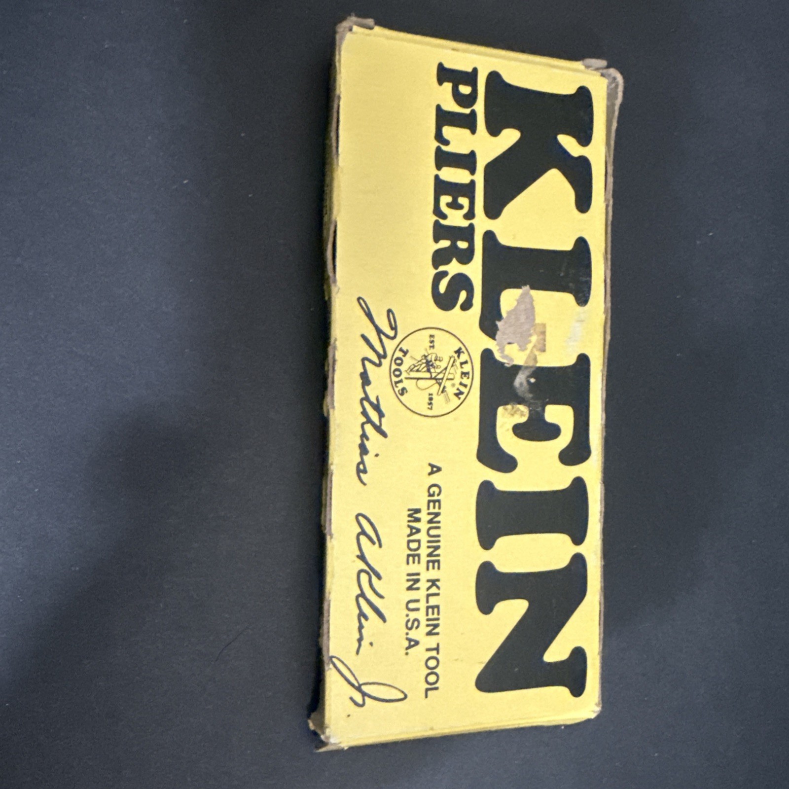 NOS VINTAGE KLEIN TOOLS NEEDLE NOSE PLIERS D203-5C 5-1/2” ORIGINAL BOX NOS