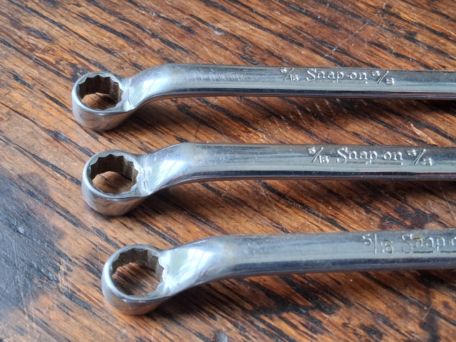 Snap – On Deep Offset Box End Wrench 5 Pieces SAE (2) 1/2-9/16 & (3) 5/16-3/8