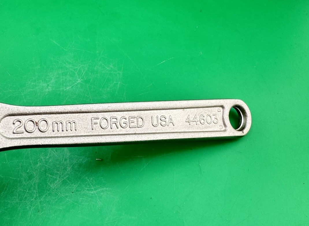 Craftsman USA 8″ Adjustable Wrench 9 44603 MINT Condition See Photos