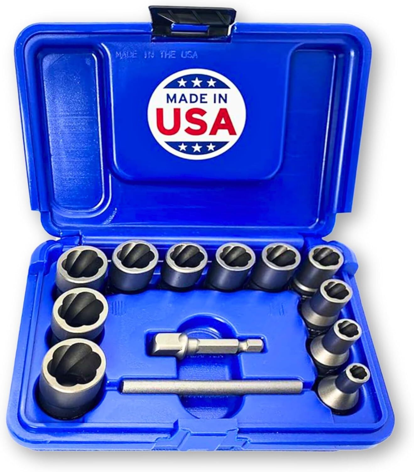 13 Piece Bolt Extractor Set | Made in USA Turbo Sockets for One Size
