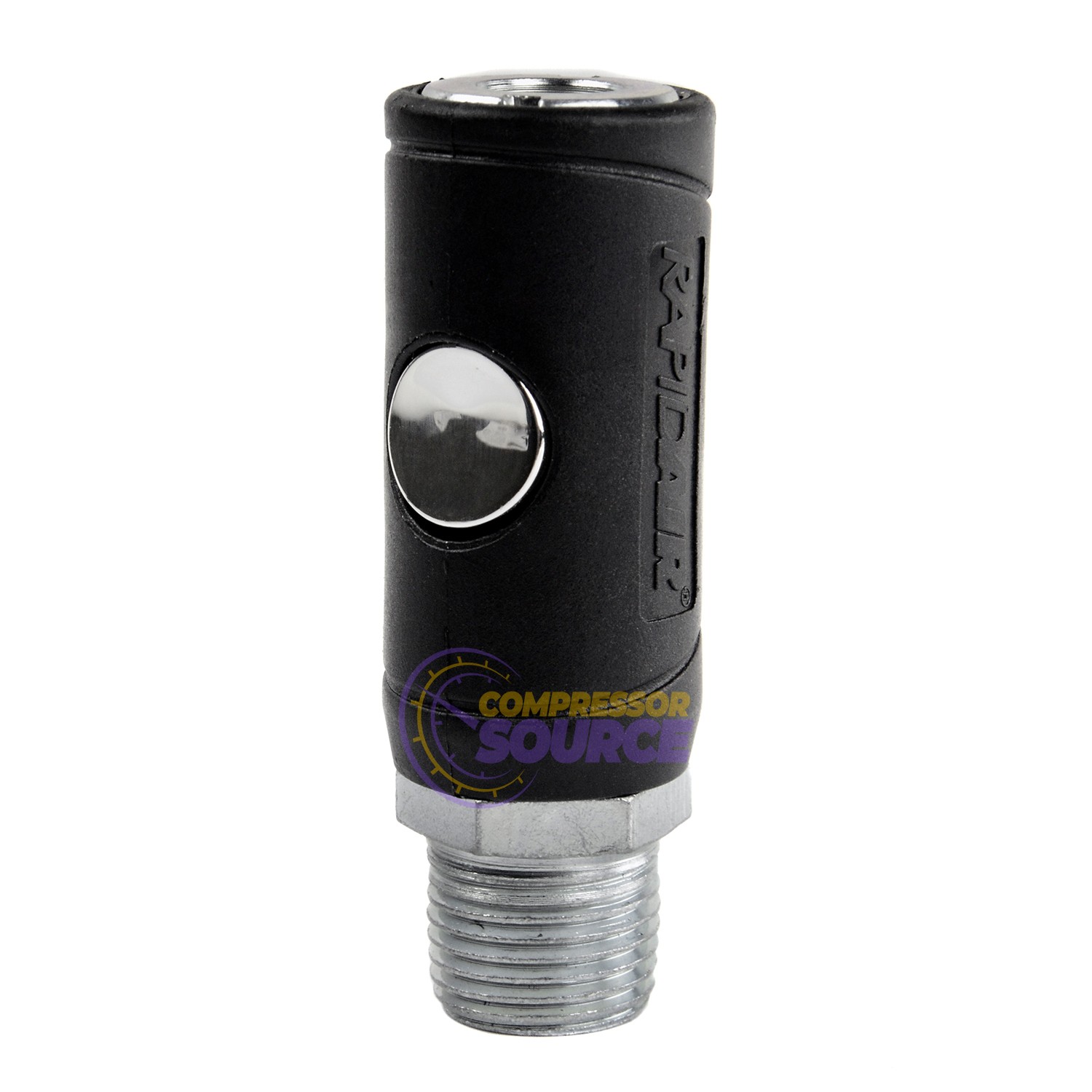 Industrial Style Safety Air Plug Coupler 1/4″ Body 1/2″ MNPT Push Button Release