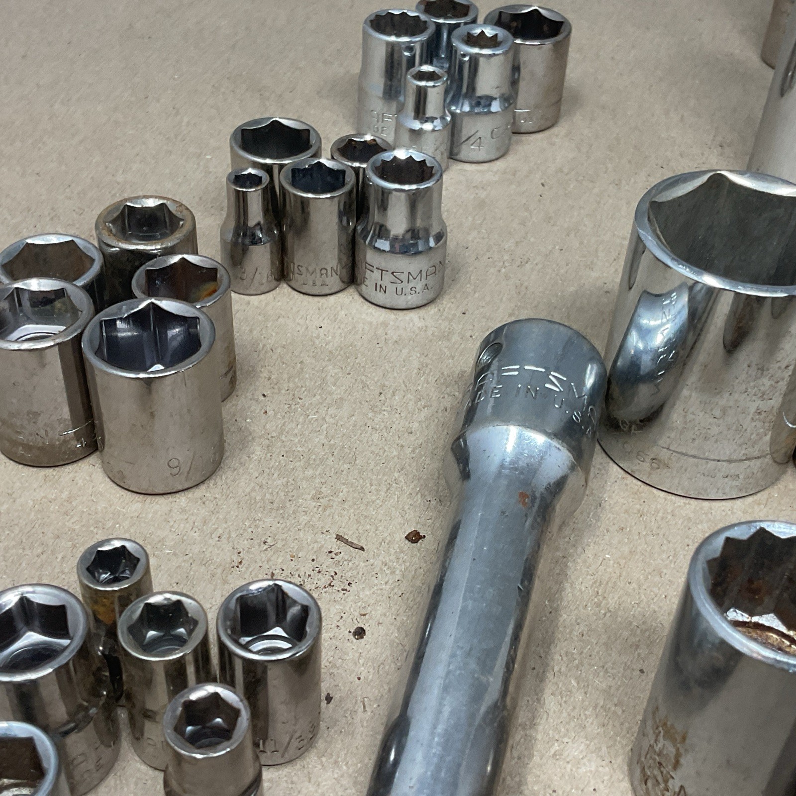 Mixed Lot 97 Vintage Craftsman Sockets SAE 1/2 3/8 1/4 inch drive