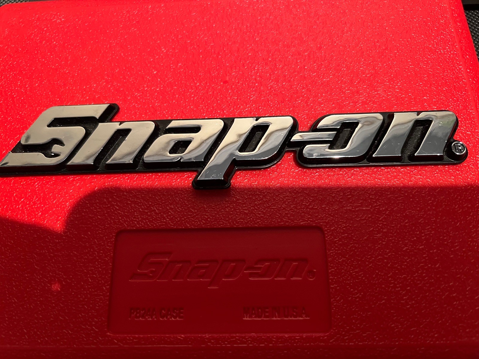 New Snap On LOGO 8” METAL Toolbox Roll Cab chrome Badge Logo Emblem Sticker .