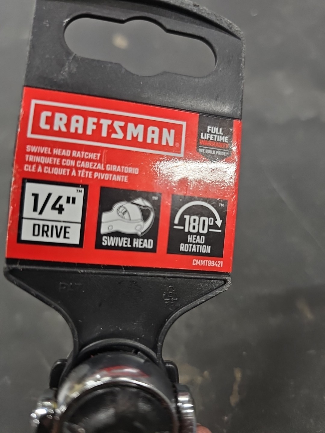 NEW 1/4″ Craftsmans 180° Ratchet. Part # CMMT99421