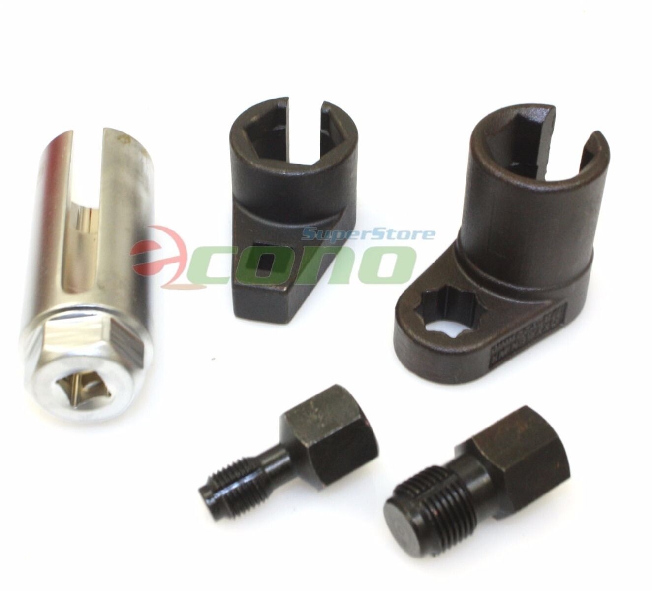 5pc Oxygen Sensor Socket O2 Thread Chaser Install Offset Wrench Vacuum M12 M18