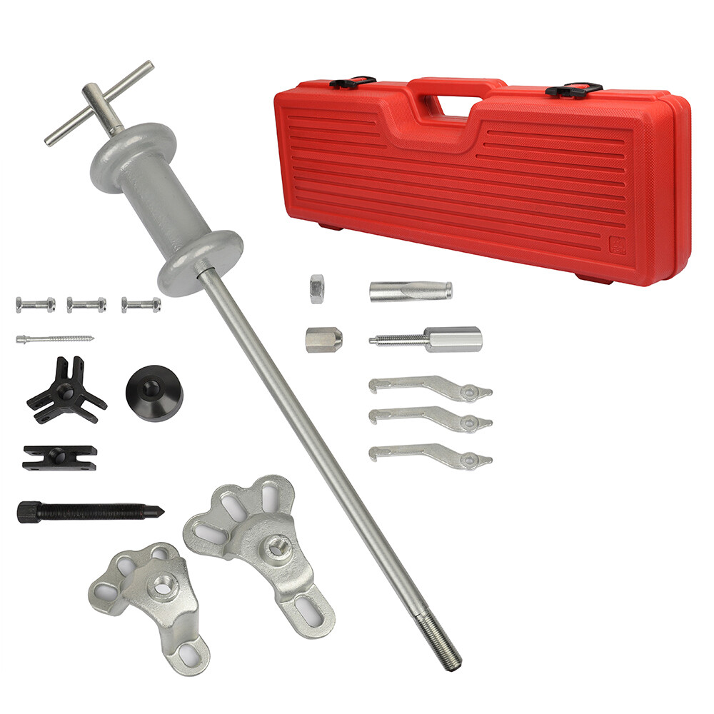 17PCS Slide Hammer Dent Puller Tool Kit Wrench Adapter Axle Bearing Hub Auto Kit