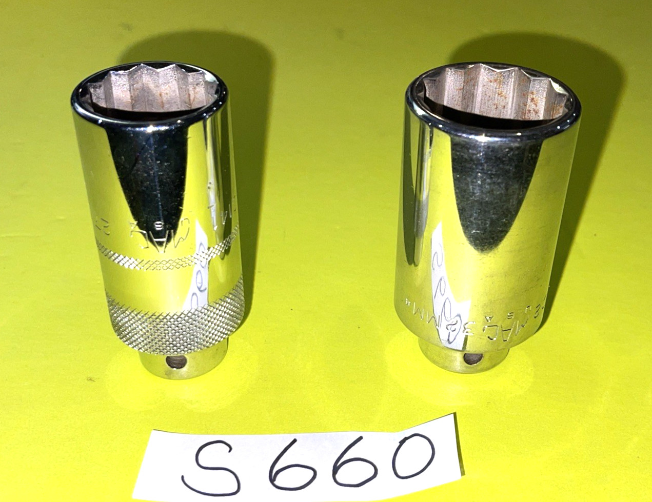 MAC TOOLS 2 PIECE 1/2 DRIVE DEEP METRIC CHROME SOCKETS 27MM & 32MM