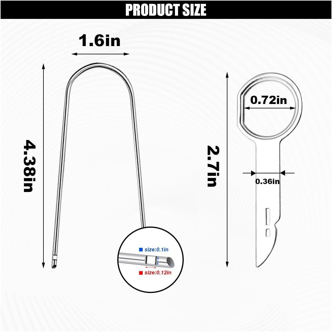 4PCS Car Radio Removal Tool Kit – Stainless Steel U-Shaped Stereo Disassembly…