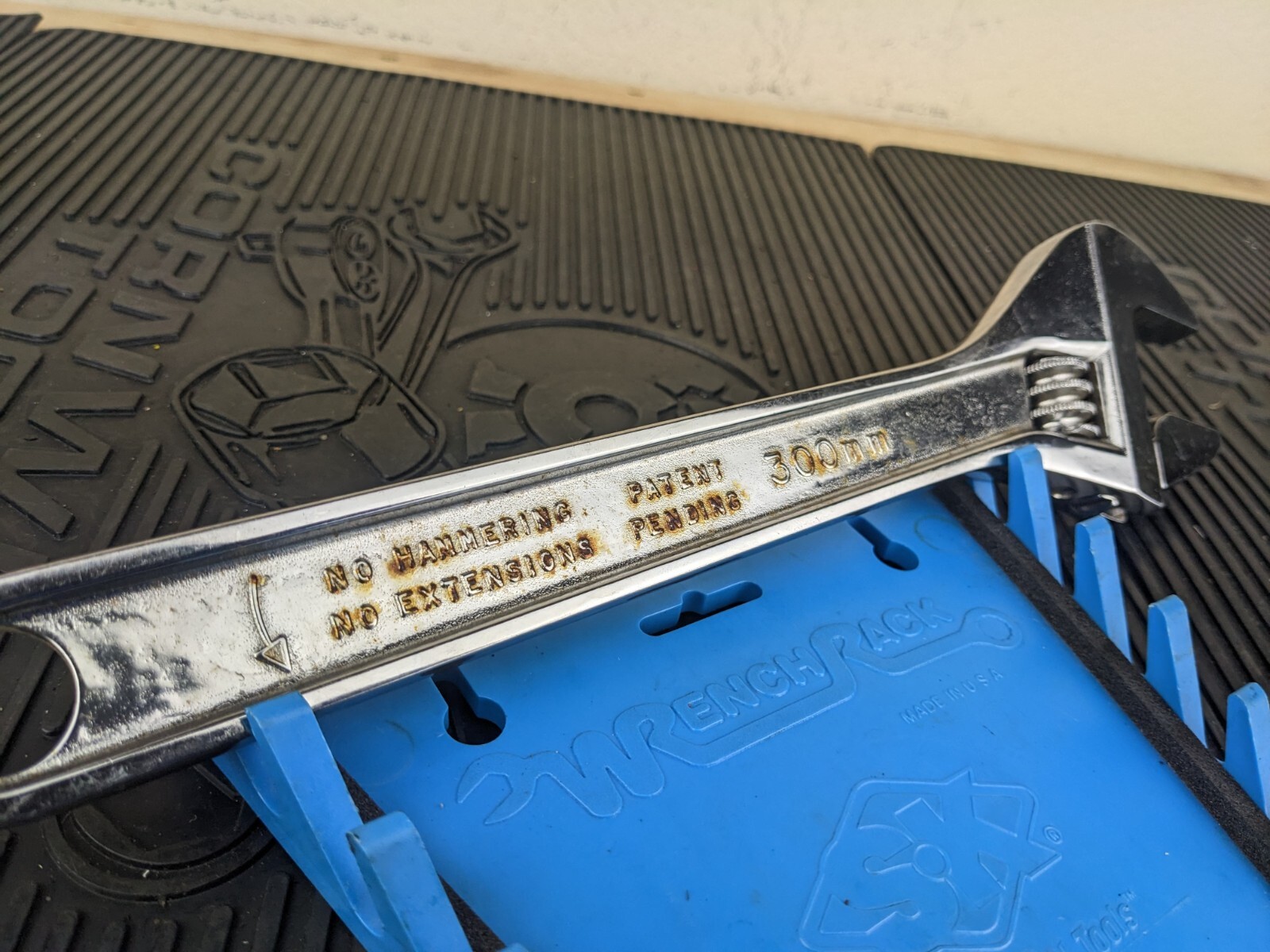 #bc026 Snap-On 12″ Adjustable Wrench AD12 USA 300mm Chrome