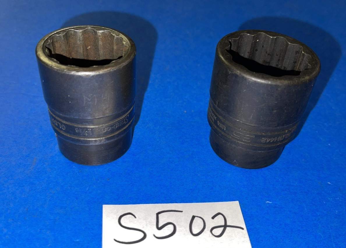 SNAP-ON TOOLS 2 PIECE 3/4 DRIVE SOCKETS 1-3/16 (30MM), 1-3/8 (35MM)