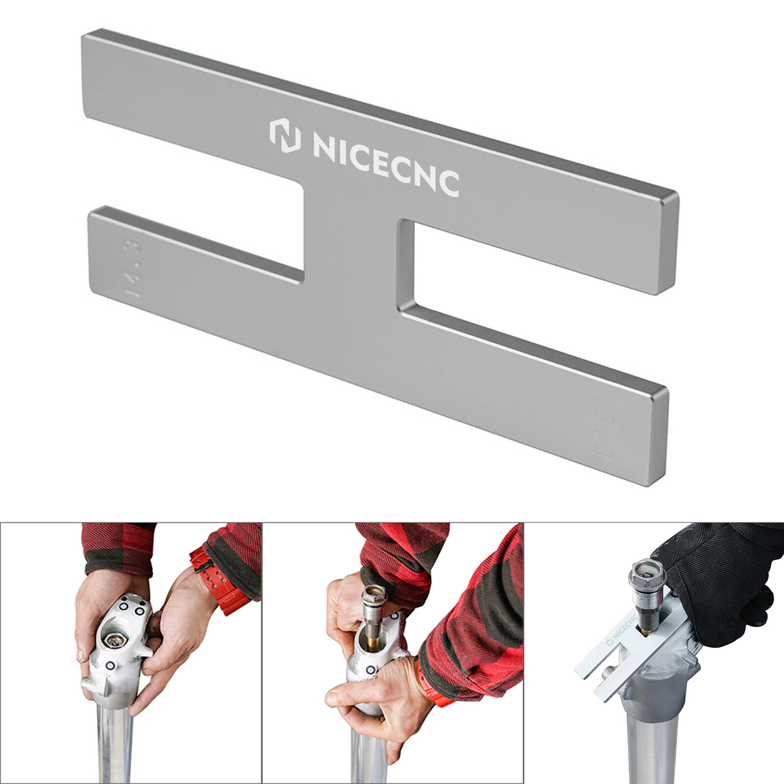 Fork Cartridge Rod Holding Plate Tool Fit Honda Yamaha Kawasaki 13.3mm/14.3mm