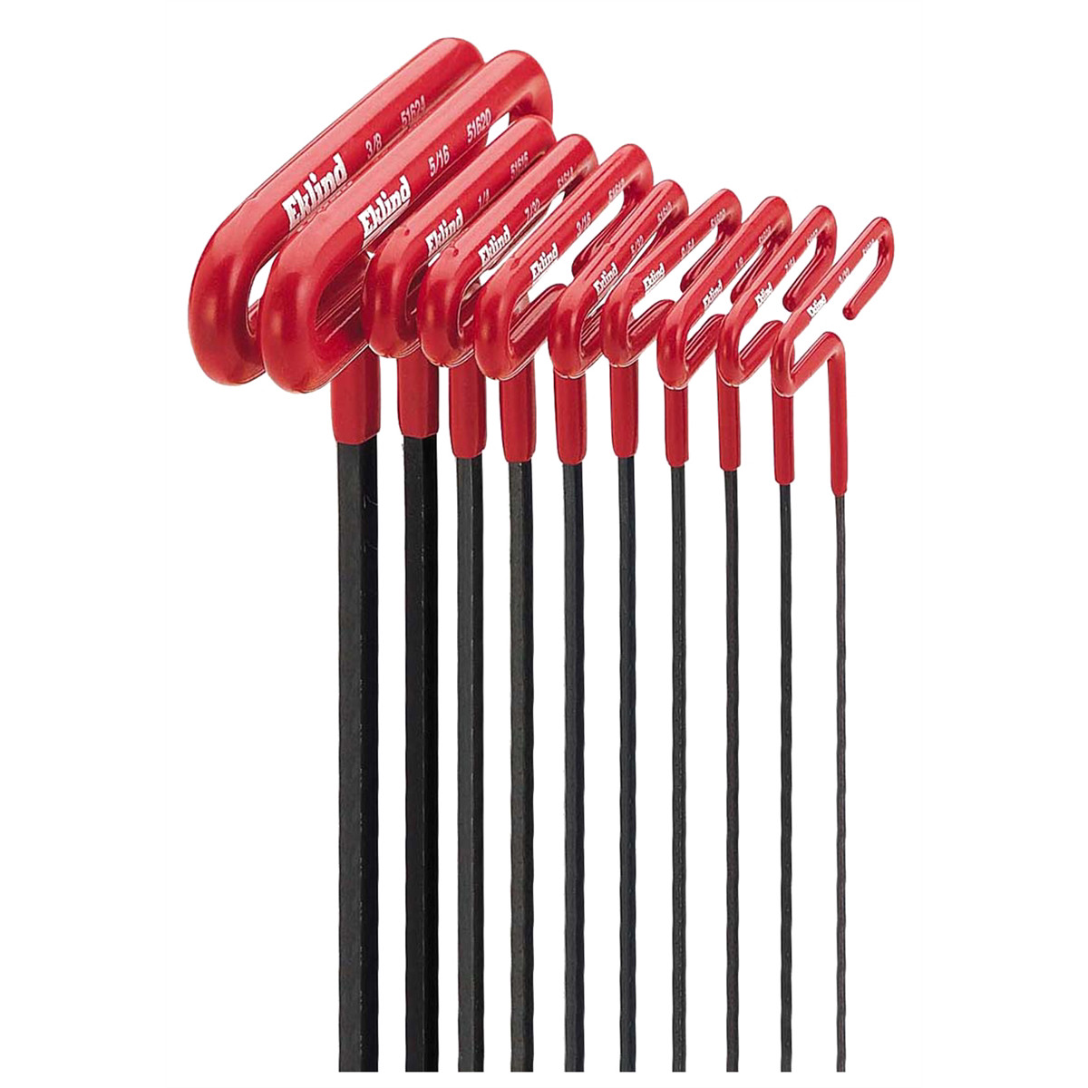 Eklind Tool 53610 10 Piece 6″ SAE Cushion Grip T-Handle Hex Key Set
