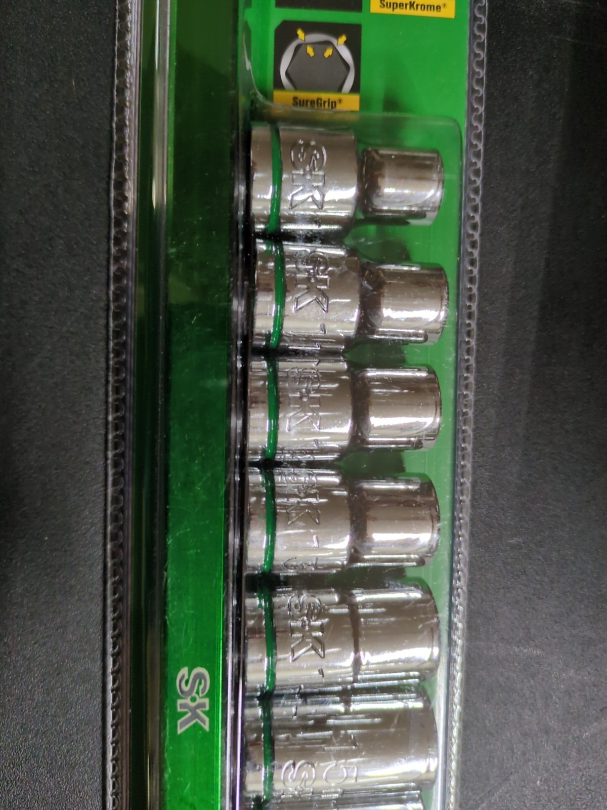 SK Professional Tools 1/2″Drive 11 Piece 6 Point Metric Socket Set w/ Rail New