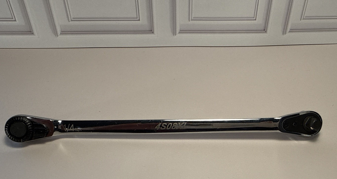 EZ Red 4S08XL Quarter Stick 1/4″ Drive Ratchet & Bit Driver USA Low Profile