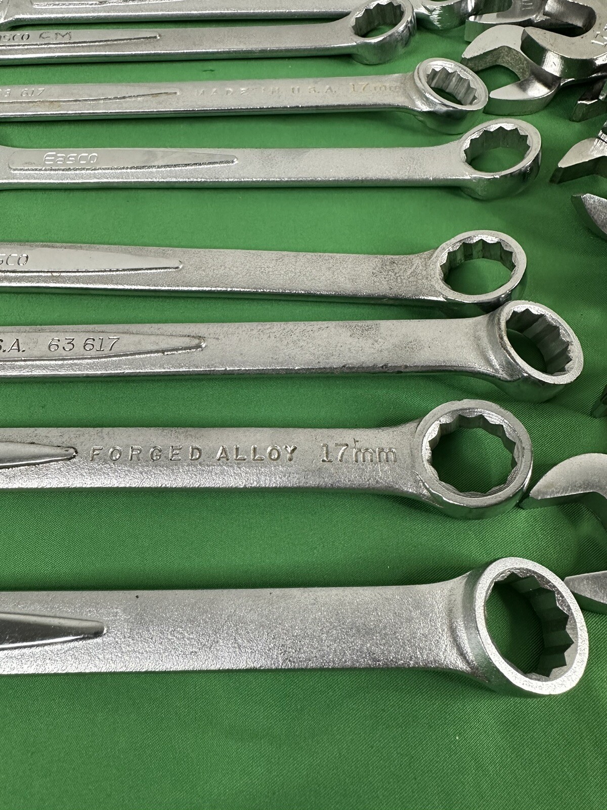 Lot of Five (5) EASCO 17mm 12 Point Combination Wrench Tool # 63 617 (63617)