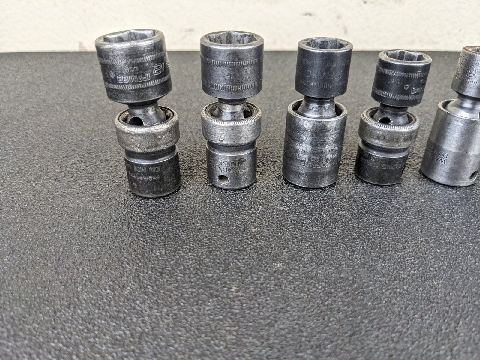 #bj185 Snap On Tools 207IPFM 3/8″ Drive METRIC IMPACT 6-point Swivel Socket Set