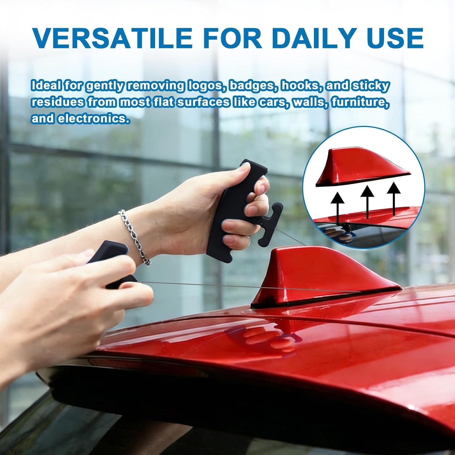 Versatile Emblem Remover Kit – 1 Pair for Car, Wall, and Furniture Application