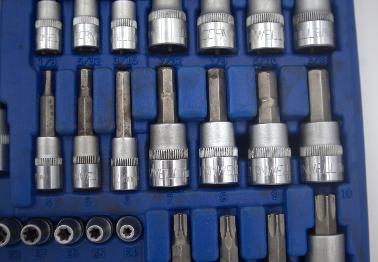 Cornwell CBSMTH62S 62pc Hex Torx Tamper Proof Inverted Star Bit Socket Set Read