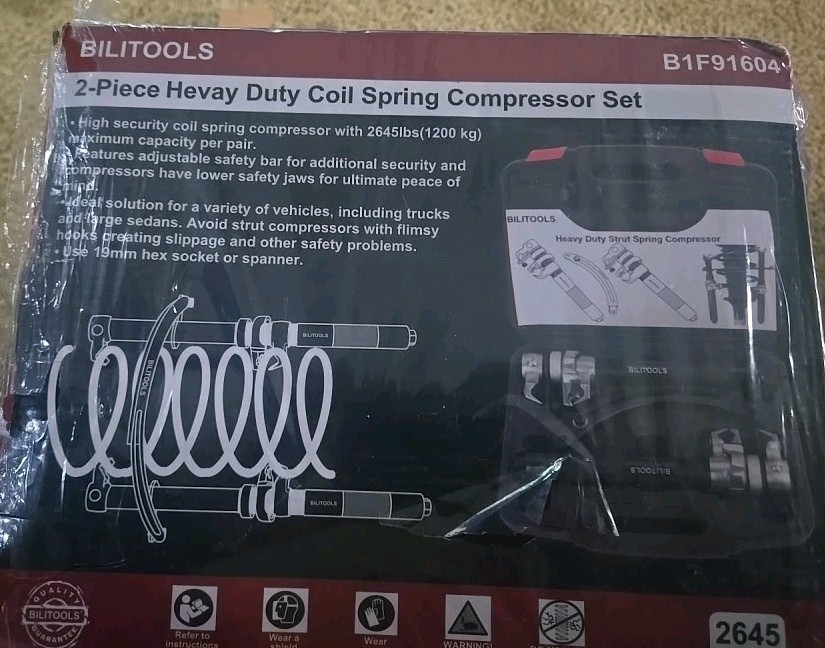 BILITOOLS 2-Piece Coil Spring Compressor Tool Heavy Duty Macpherson Strut Spr…